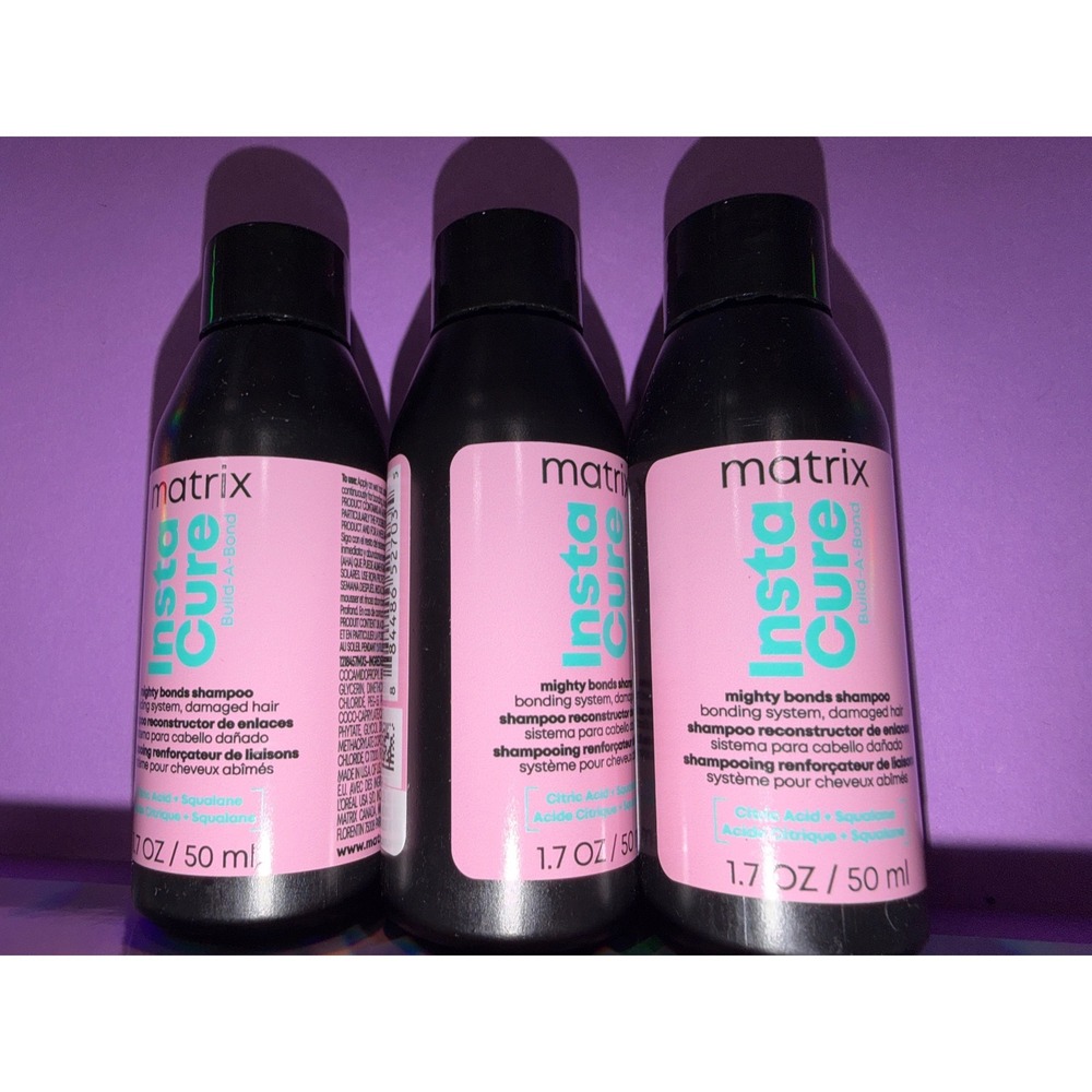 Matrix Insta Cure Build a Bond Shampoo Travel Size Set of 3 Bonding Repair hair